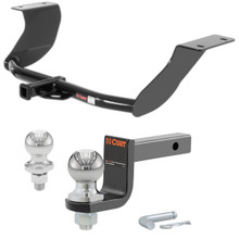 2010-2016 Audi A5 Quattro Convertible, dual muffler Class 1 Trailer Hitch, 1-1/4" Receiver + 2" Ball + 1-7/8" Ball Kit