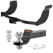 2010-2013 Ford Transit Connect All CURT Class 3 Trailer Hitch, 2" Receiver + 2" Ball + 1-7/8" Ball Kit