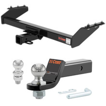 2000-2004 Nissan Frontier Crew Cab Pickup, short bed CURT Class 3 Trailer Hitch, 2" Receiver + 2" Ball + 1-7/8" Ball Kit