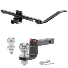2003-2011 Saab 9-3 Sedan with Single Exhaust Class 1 Trailer Hitch, 1-1/4" Receiver + 2" Ball + 1-7/8" Ball Kit