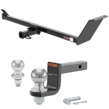 2010-2011 Mitsubishi Lancer GTS Sportback, Excluding Fore to Aft Mufflers Class 1 Trailer Hitch, 1-1/4" Receiver + 2" Ball + 1-7/8" Ball Kit