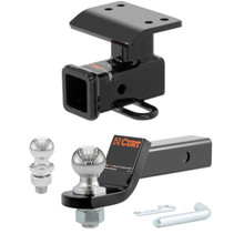 2009-2017 Volkswagen Tiguan All CURT Class 3 Trailer Hitch, 2" Receiver + 2" Ball + 1-7/8" Ball Kit