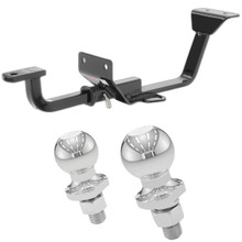 2007-2010 Jeep Grand Cherokee SRT8 With Center Dual Exhaust Class 1 Trailer Hitch, 1-1/4" Ball Mount