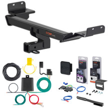 22 - 23 Jeep Compass Curt 2" Class 3 Trailer Tow Hitch + 5-Flat Wiring Kit Tow Boat/Utility Trailer with Surge Brakes 13363