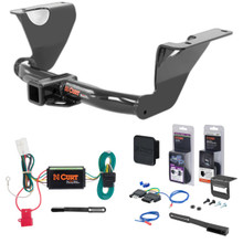 14 - 19 Subaru Outback Wagon Curt 2" Class 3 Trailer Tow Hitch + 5-Flat Wiring Kit Tow Boat/Utility Trailer with Surge Brakes 13206