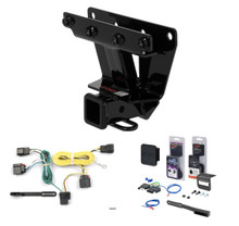 2007 - 2010 Jeep Grand Cherokee Excluding SRT8 Curt 2" Class 3 Trailer Tow Hitch + 5-Flat Wiring Kit Tow Boat/Utility Trailer with Surge Brakes 13251