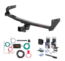 2022 Kia Niro Curt 2" Class 3 Trailer Tow Hitch + 5-Flat Wiring Kit Tow Boat/Utility Trailer with Surge Brakes 13531