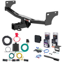 11 - 16 Jeep Compass Curt 2" Class 3 Trailer Tow Hitch + 5-Flat Wiring Kit Tow Boat/Utility Trailer with Surge Brakes 13081
