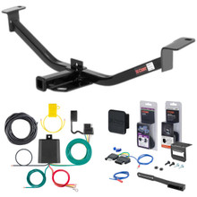 12 - 13 Suzuki SX4 Hatchback Curt 1-1/4" Class 1 Trailer Tow Hitch + 5-Flat Wiring Kit Tow Boat/Utility Trailer with Surge Brakes 11443