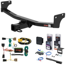 07 - 10 Jeep Compass Curt 2" Class 3 Trailer Tow Hitch + 5-Flat Wiring Kit Tow Boat/Utility Trailer with Surge Brakes 13548
