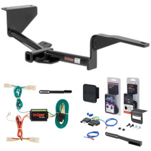 12 - 17 Kia Rio Sedan Curt 1-1/4" Class 1 Trailer Tow Hitch + 5-Flat Wiring Kit Tow Boat/Utility Trailer with Surge Brakes 11250