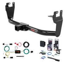 2015 - 2023 Jeep Renegade Curt 2" Class 3 Trailer Tow Hitch + 5-Flat Wiring Kit Tow Boat/Utility Trailer with Surge Brakes 13269