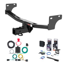 2011 - 2017 Jeep Patriot Curt 2" Class 3 Trailer Tow Hitch + 5-Flat Wiring Kit Tow Boat/Utility Trailer with Surge Brakes 13081