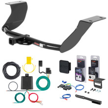 08 - 16 Audi A5 Quattro Coupe, dual muffler Curt 1-1/4" Class 1 Trailer Tow Hitch + 5-Flat Wiring Kit Tow Boat/Utility Trailer with Surge Brakes 11188