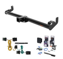 1997 Jeep Wrangler TJ Curt 2" Class 3 Trailer Tow Hitch + 5-Flat Wiring Kit Tow Boat/Utility Trailer with Surge Brakes 13430
