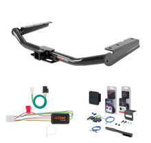 2014 - 2019 Toyota Highlander Curt 2" Class 3 Trailer Tow Hitch + 5-Flat Wiring Kit Tow Boat/Utility Trailer with Surge Brakes 13200