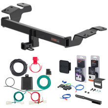 20 - 24 Toyota Camry Hybrid Only Curt 1-1/4" Class 1 Trailer Tow Hitch + 5-Flat Wiring Kit Tow Boat/Utility Trailer with Surge Brakes 11576