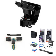05 - 10 Jeep Grand Cherokee Excluding SRT8 Curt 2" Class 3 Trailer Tow Hitch + 5-Flat Wiring Kit Tow Boat/Utility Trailer with Surge Brakes 13251