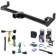 98 - 06 Jeep Wrangler TJ Curt 2" Class 3 Trailer Tow Hitch + 5-Flat Wiring Kit Tow Boat/Utility Trailer with Surge Brakes 13430