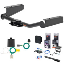 20 - 24 Toyota Highlander Excluding XSE Curt 2" Class 3 Trailer Tow Hitch + 5-Flat Wiring Kit Tow Boat/Utility Trailer with Surge Brakes 13460-5