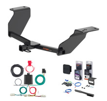2020 - 2026 Toyota Corolla Sedan, excluding AWD Curt 1-1/4" Class 1 Trailer Tow Hitch + 5-Flat Wiring Kit Tow Boat/Utility Trailer with Surge Brakes 11596
