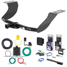 08 - 16 Audi A5 Quattro Coupe, single muffler Curt 1-1/4" Class 1 Trailer Tow Hitch + 5-Flat Wiring Kit Tow Boat/Utility Trailer with Surge Brakes 11037