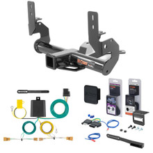 13 - 17 Audi Q5 Excluding hybrid Curt 2" Class 3 Trailer Tow Hitch + 5-Flat Wiring Kit Tow Boat/Utility Trailer with Surge Brakes 13136