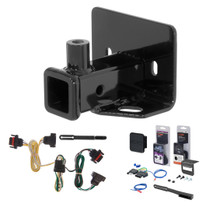 2006 - 2009 Mitsubishi Raider Curt 2" Class 3 Trailer Tow Hitch + 5-Flat Wiring Kit Tow Boat/Utility Trailer with Surge Brakes 13229-1