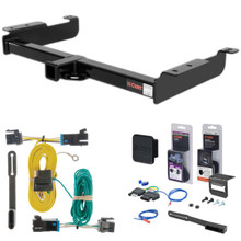 03 - 24 GMC Savana 3500 Excluding cutaway models Curt 2" Class 4 Trailer Tow Hitch + 5-Flat Wiring Kit Tow Boat/Utility Trailer with Surge Brakes 14090