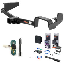 08 - 13 Toyota Highlander Curt 2" Class 3 Trailer Tow Hitch + 5-Flat Wiring Kit Tow Boat/Utility Trailer with Surge Brakes 13534-9