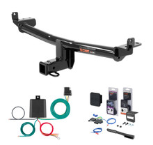 2015 - 2018 Audi Q3 Quattro Curt 2" Class 3 Trailer Tow Hitch + 5-Flat Wiring Kit Tow Boat/Utility Trailer with Surge Brakes 13238