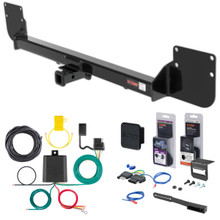 09 - 10 Mercury Cooper Convertible, 'S' model Curt 1-1/4" Class 1 Trailer Tow Hitch + 5-Flat Wiring Kit Tow Boat/Utility Trailer with Surge Brakes 11130