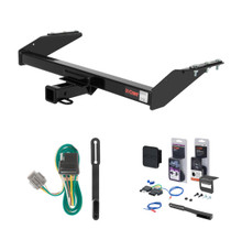 2000 - 2004 Nissan Frontier 4-door, short bed Curt 2" Class 3 Trailer Tow Hitch + 5-Flat Wiring Kit Tow Boat/Utility Trailer with Surge Brakes 13831