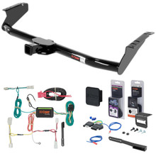 15 - 20 Toyota Sienna Curt 2" Class 3 Trailer Tow Hitch + 5-Flat Wiring Kit Tow Boat/Utility Trailer with Surge Brakes 13105
