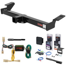 01 - 05 Toyota RAV4 Curt 2" Class 3 Trailer Tow Hitch + 5-Flat Wiring Kit Tow Boat/Utility Trailer with Surge Brakes 13524