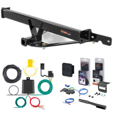 2015 Volkswagen Jetta Sedan, TDI Curt 1-1/4" Class 1 Trailer Tow Hitch + 5-Flat Wiring Kit Tow Boat/Utility Trailer with Surge Brakes 11410