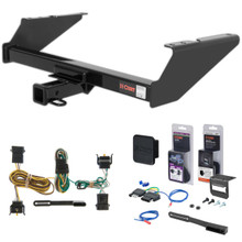 97 - 99 Ford F-250LD New body, excluding 20" spare tire Curt 2" Class 3 Trailer Tow Hitch + 5-Flat Wiring Kit Tow Boat/Utility Trailer with Surge Brakes 13038-5