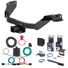 21 - 24 Kia Sorento w/o LED Tailights Curt 2" Class 3 Trailer Tow Hitch + 5-Flat Wiring Kit Tow Boat/Utility Trailer with Surge Brakes 13609
