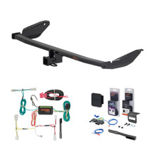 2015 - 2020 Toyota Sienna Curt 2" Class 3 Trailer Tow Hitch + 5-Flat Wiring Kit Tow Boat/Utility Trailer with Surge Brakes 13343