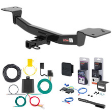 2004 Kia Sportage Curt 1-1/4" Class 2 Trailer Tow Hitch + 5-Flat Wiring Kit Tow Boat/Utility Trailer with Surge Brakes 12126