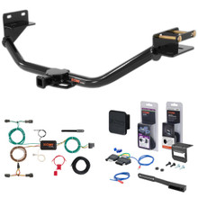 14 - 15 Kia Sorento SX Limited 2.0L and
 EX 2.0L models only Curt 1-1/4" Class 2 Trailer Tow Hitch + 5-Flat Wiring Kit Tow Boat/Utility Trailer with Surge Brakes 12113