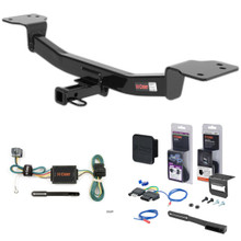 05 - 10 Kia Sportage Curt 1-1/4" Class 2 Trailer Tow Hitch + 5-Flat Wiring Kit Tow Boat/Utility Trailer with Surge Brakes 12126