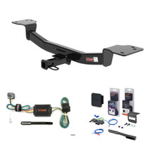 2005 - 2010 Kia Sportage Curt 1-1/4" Class 2 Trailer Tow Hitch + 5-Flat Wiring Kit Tow Boat/Utility Trailer with Surge Brakes 12126