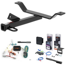 06 - 07 Honda Accord Trunk pan mount Curt 1-1/4" Class 1 Trailer Tow Hitch + 5-Flat Wiring Kit Tow Boat/Utility Trailer with Surge Brakes 11290