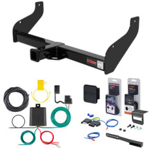 03 - 04 Kia Sportage Convertible Curt 2" Class 3 Trailer Tow Hitch + 5-Flat Wiring Kit Tow Boat/Utility Trailer with Surge Brakes 13537