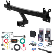 09 - 16 Volvo XC70  Curt 2" Class 3 Trailer Tow Hitch + 5-Flat Wiring Kit Tow Boat/Utility Trailer with Surge Brakes 13266