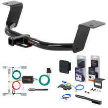 13 - 15 Honda Accord Sedan w/o LED Tailights Curt 1-1/4" Class 1 Trailer Tow Hitch + 5-Flat Wiring Kit Tow Boat/Utility Trailer with Surge Brakes 11681