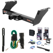 73 - 79 Ford F-350 Old body, excluding with 10" drop bumper Curt 2" Class 5 Trailer Tow Hitch + 5-Flat Wiring Kit Tow Boat/Utility Trailer with Surge Brakes 15300