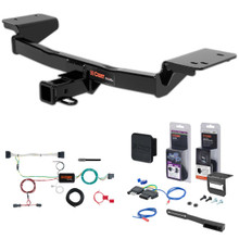 11 - 16 Kia Sportage Curt 2" Class 3 Trailer Tow Hitch + 5-Flat Wiring Kit Tow Boat/Utility Trailer with Surge Brakes 13120
