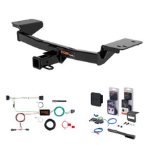 2011 - 2016 Kia Sportage Curt 2" Class 3 Trailer Tow Hitch + 5-Flat Wiring Kit Tow Boat/Utility Trailer with Surge Brakes 13120